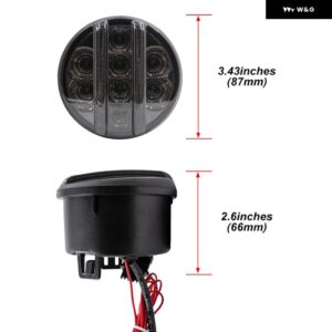 ジープ 2X スモークレンズ ホワイト/ アンバー LED ランニング ポジションライト ウィンカーランプ JK JKU 2007-2017 - smoke