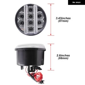 ジープ 2X スモークレンズ ホワイト/ アンバー LED ランニング ポジションライト ウィンカーランプ JK JKU 2007-2017 - clear