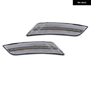 シボレー 2X ブレイザー 2019-UP フロント バンパー フル アンバー LED サイド マーカーライト キット 自動フェンダーフレアランプ - Clear Lens
