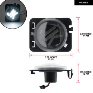 ジープ ラングラー JK 2007-2017 バンパー スイッチバック LED ウインカー/ランニング パーキング ASSY キット 側方向ウインカー インジケーター - clear　white　fender