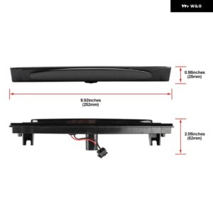 シボレー 1X コルベット C6 2005-2013 レッドレンズ F1 スタイル ストロボ LED トランク 蓋サード 3RD ブレーキストップ - Smoked Lens
