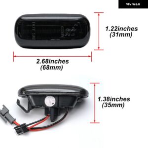 アウディ スモークシーケンシャル アンバー LED サイドマーカー インジケーター ウィンカー A3 S3 8P A4 S4 B6 A6 S6 RS6 C5 C6 2003-2008 OEM: 8E0949127 - Smoked Lens