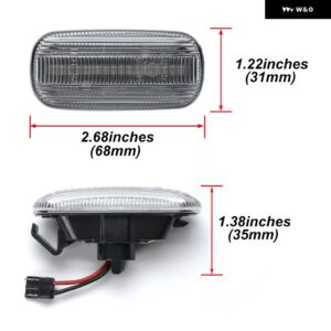 アウディ スモークシーケンシャル アンバー LED サイドマーカー インジケーター ウィンカー A3 S3 8P A4 S4 B6 A6 S6 RS6 C5 C6 2003-2008 OEM: 8E0949127 - Clear Lens