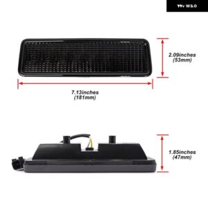 ジープ ラングラー JK 2007-2017 F1 スタイル スモークストロボ 8-SMD レッドリア LED サードブレーキライトテールランプに適合 - smoke