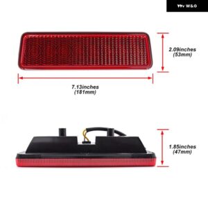 ジープ ラングラー JK 2007-2017 F1 スタイル スモークストロボ 8-SMD レッドリア LED サードブレーキライトテールランプに適合 - red