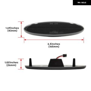 シボレー 2X コルベット C5 1997-2004 レッドレンズ リアレッド LED フェンダーサイド マーカーライト OEM 16523536 - smoke