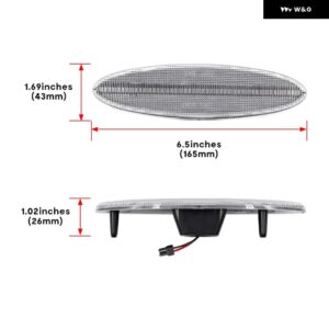 シボレー 2X コルベット C5 1997-2004 レッドレンズ リアレッド LED フェンダーサイド マーカーライト OEM 16523536 - clear