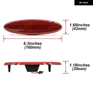 シボレー 2X コルベット C5 1997-2004 レッドレンズ リアレッド LED フェンダーサイド マーカーライト OEM 16523536 - Red