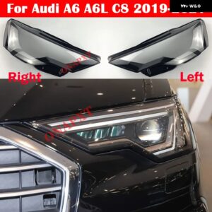 アウディ 自動 ヘッドライト ランプケース A6 A6L C8 2019-2021 ガラスレンズ シェル ヘッドランプ フロント ヘッドライト カバー キャップ - Left