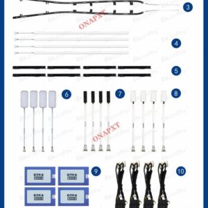 アウディ 30色 Q5 B9 2018-2023MM I 制御 ダッシュボード パネル LED 装飾 ムードランプ 発光ストリップ アンビエントライト - Set 7