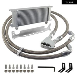 シボレー オイルクーラー キット 15/16 行 エンジン コルベット カマロ LS1 LS2 LS3 LS6 LS7 LS9 4.8L 6.0L - 15 Row Silver