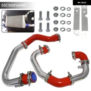 アウディ インタークーラー配管 パイプ キット A4 1.8T ターボ B6 クワトロ 2002-2006 ブルー/ブラック/レッドに適合 - Red