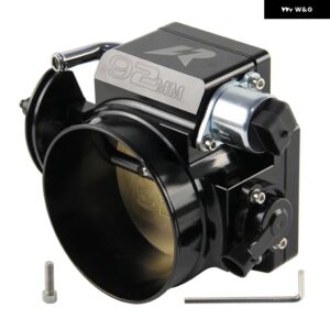 シボレー アルミ 92MM CNC ビレット スロットルボディ + TPS IAC ポジションセンサー + アダプター プレートキット GM GE - black