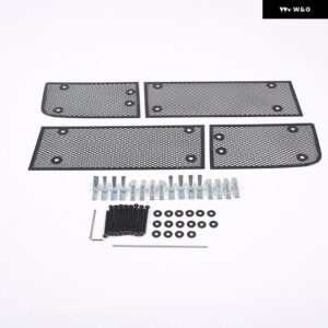 シボレー コルベット C6 2005-2013 ステンレス フロントグリル 装飾 メッシュ 外装 アクセサリー - black