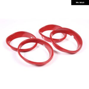 シボレー コルベット C6 2005-2013 ABS ブラック/リアテールランプ 装飾 リングアクセサリー - red