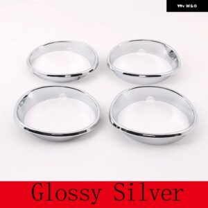 シボレー コルベット C6 2005-2013 ABS ブラック/リアテールランプ 装飾 リングアクセサリー - Silver
