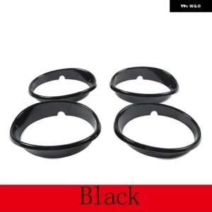 シボレー コルベット C6 2005-2013 ABS ブラック/リアテールランプ 装飾 リングアクセサリー - black