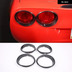 シボレー コルベット C6 2005-2013 ABS ブラック/リアテールランプ 装飾 リングアクセサリー - Carbon fibre