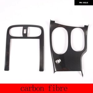 シボレー ABS 赤/カーボン コルベット C6 2005-2013 中央 制御 パネル カバー 装飾 ステッカー カーアクセサリー - Carbon fibre