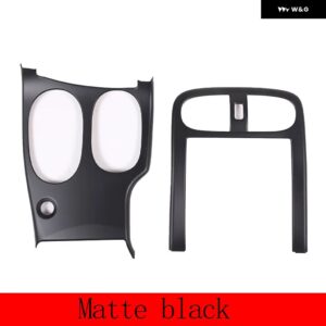 シボレー ABS 赤/カーボン コルベット C6 2005-2013 中央 制御 パネル カバー 装飾 ステッカー カーアクセサリー - Matte black