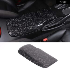 シボレー ABS カーボン/マットブラック コルベット C6 2005-2013 中央 アームレスト ボックス カバー カーアクセサリー - Forged pattern