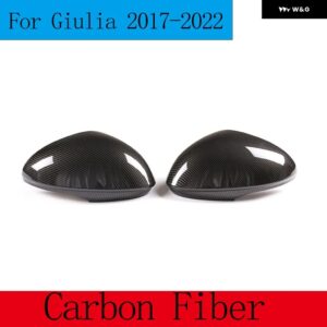 アルファロメオ STELVIO GIULIA 2017-2022 ABS カーボンサイドバック ミラー 飾るカバー トリム 車 外装 アクセサリー - For Giulia