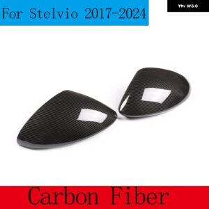 アルファロメオ STELVIO GIULIA 2017-2022 ABS カーボンサイドバック ミラー 飾るカバー トリム 車 外装 アクセサリー - For Stelvio3