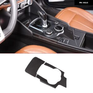 アルファロメオ ABS クローム/カーボン ジュリア STELVIO 2016-19 センター コンソール 装飾 フレーム トリム カーアクセサリー - For Giulia