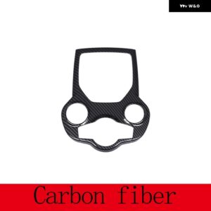 アルファロメオ ABS クローム/カーボン ジュリア STELVIO 2016-19 センター コンソール 装飾 フレーム トリム カーアクセサリー - Style A carbon fiber