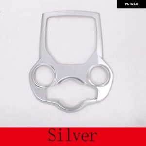 アルファロメオ ABS クローム/カーボン ジュリア STELVIO 2016-19 センター コンソール 装飾 フレーム トリム カーアクセサリー - Style A Silver