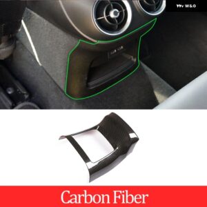 アルファロメオ STELVIO 2017-2020 ABS カーボンマットカーアクセサリーリア排気ベント 装飾 フレーム カーアクセサリー - Style B Carbon