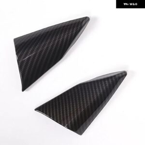 シボレー ABS カーボン/レッド コルベット C8 Z06 Z51 2020-2023 ドア A ピラー トリム カバー スピーカー カバー ス - carbon fiber