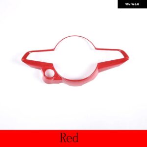 アルファロメオ ABS カーボン/レッド トナーレ 2022 ステアリングホイール 装飾 フレーム ステッカー インテリア アクセサリー - red