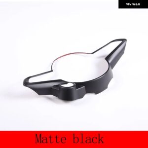アルファロメオ ABS カーボン/レッド トナーレ 2022 ステアリングホイール 装飾 フレーム ステッカー インテリア アクセサリー - Matte black