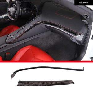 シボレー ABS カーボン コルベット C8 Z51 Z06 2020-2023 カーセンター コントロール サイド 装飾 フレーム ステッカー - Style B carbon fiber