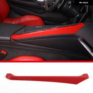 シボレー ABS カーボン コルベット C8 Z51 Z06 2020-2023 カーセンター コントロール サイド 装飾 フレーム ステッカー - style A Red