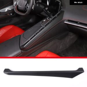 シボレー ABS カーボン コルベット C8 Z51 Z06 2020-2023 カーセンター コントロール サイド 装飾 フレーム ステッカー - Style A Matte black