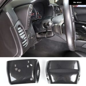シボレー ABS カーボン コルベット C6 2005-2013 ガラスリフトフレーム アームレスト ボックス カバー ステッカー カーアクセサリ - 12