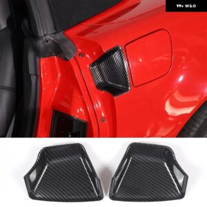 シボレー ABS カーボン コルベット C6 2005-2013 ガラスリフトフレーム アームレスト ボックス カバー ステッカー カーアクセサリ - 13