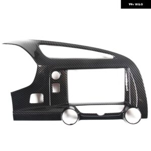 シボレー ABS カーボン コルベット C7 2014-2019 中央 制御 エアベント フレーム 装飾 ステッカー カーアクセサリー - carbon fiber