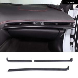 シボレー コルベット C8 Z51 Z06 2020-2023 ABS カーボン/レッド ダッシュボード トリム ストリップカー インテリア アク - Matte black