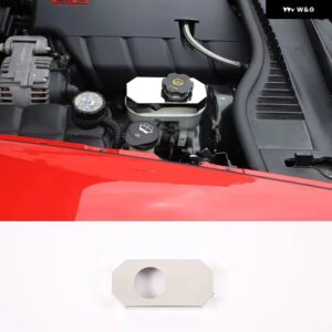 シボレー ステンレス コルベット C6 2004-2013 ボンネット コンパートメントブレーキオイルポットバッフル 装飾 カバー アクセサリー - style 5