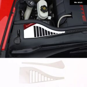 シボレー ステンレス コルベット C6 2004-2013 ボンネット コンパートメントブレーキオイルポットバッフル 装飾 カバー アクセサリー - style 7