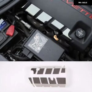 シボレー ステンレス コルベット C6 2004-2013 ボンネット コンパートメントブレーキオイルポットバッフル 装飾 カバー アクセサリー - style 9