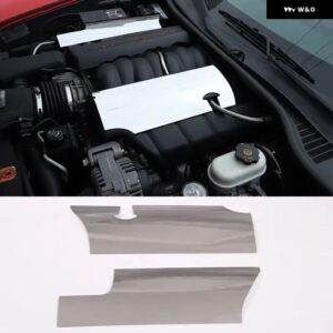 シボレー ステンレス コルベット C6 2004-2013 ボンネット コンパートメントブレーキオイルポットバッフル 装飾 カバー アクセサリー - Style 12