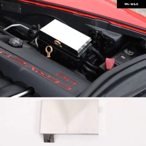 シボレー ステンレス コルベット C6 2004-2013 ボンネット コンパートメントブレーキオイルポットバッフル 装飾 カバー アクセサリー - Style 13