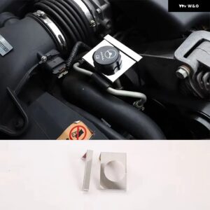 シボレー ステンレス コルベット C6 2004-2013 ボンネット コンパートメントブレーキオイルポットバッフル 装飾 カバー アクセサリー - style 2