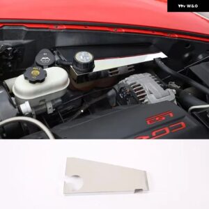 シボレー ステンレス コルベット C6 2004-2013 ボンネット コンパートメントブレーキオイルポットバッフル 装飾 カバー アクセサリー - style 4