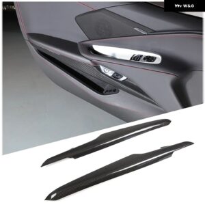 シボレー コルベット C8 スティングレイ Z51 Z06 2020-2023 内側ドア 装飾 ストリップ ステッカー インテリア アクセサリー - Real carbon fiber