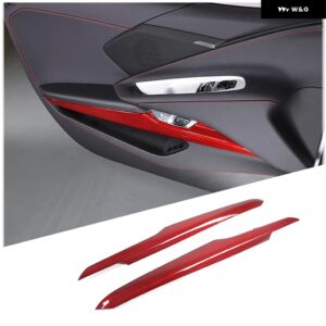 シボレー コルベット C8 スティングレイ Z51 Z06 2020-2023 内側ドア 装飾 ストリップ ステッカー インテリア アクセサリー - real Carbon Fiber2
